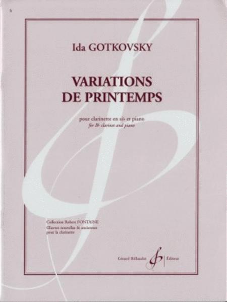 Variations de printemps (2017) para clarinete y piano. Ida Gotkovsky