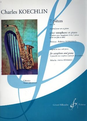 7 Pieces op.180 para saxofón alto y tenor y piano. Charles Koechlin