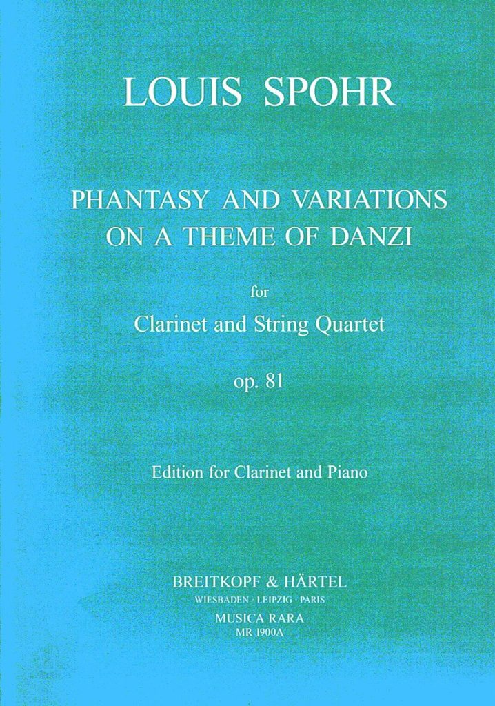 Fantasie und Variationen über ein Thema von Danzi op.81 para clarinete. Louis Spohr