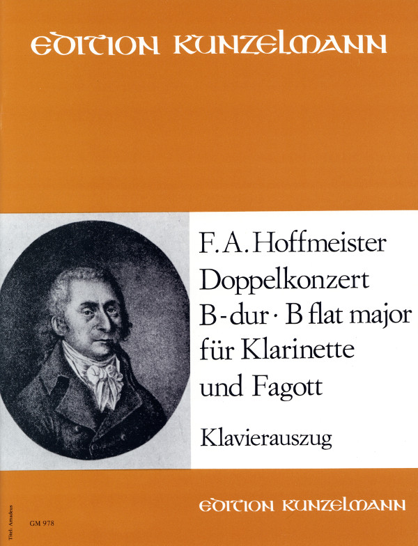 Doppelkonzert in B-Dur para clarinete, fagot y orquesta. Franz Anton Hoffmeister