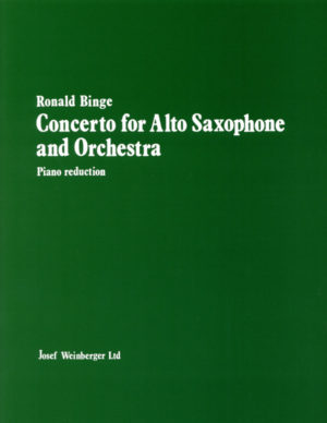 Concerto (1956) para saxofón alto y orquesta. Ronald Binge