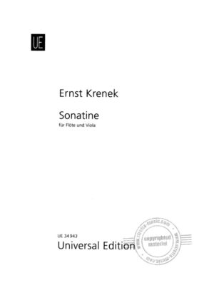 School Music. Sonatine op.85 A/d (1938/39) para clarinete bajo y piano. Ernst Krenek