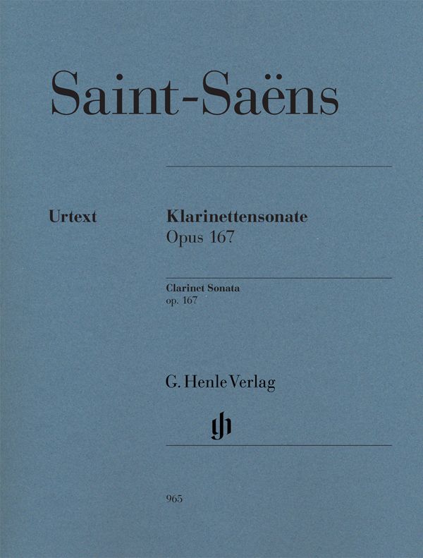 Sonate op.167 para clarinete y piano. Camille Saint-Saens