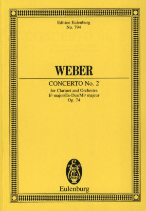 Konzert No.2 in Es-Dur op.74 para clarinete y piano. Carl Maria von Weber
