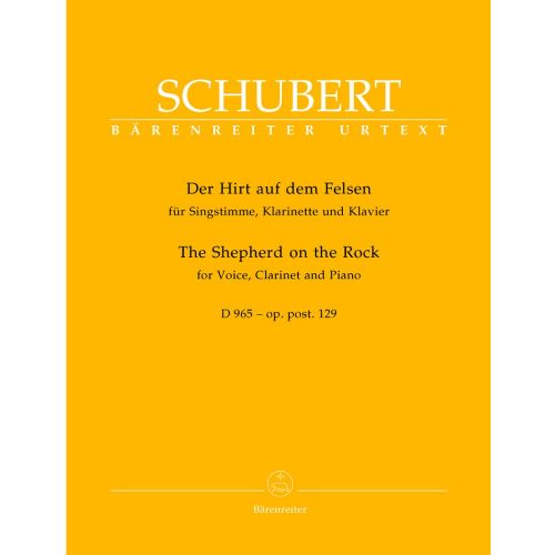 Der Hirt auf dem Felsen op.post.129 D 965 para clarinete. Franz Schubert