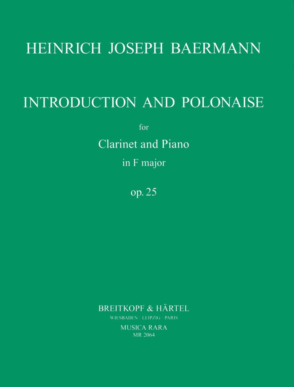 Introduktion und Polonaise op.25. Heinrich Joseph Baermann