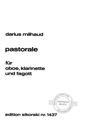 Pastorale op.147 (1936) para oboe, clarinete, fagot. Darius Milhaud