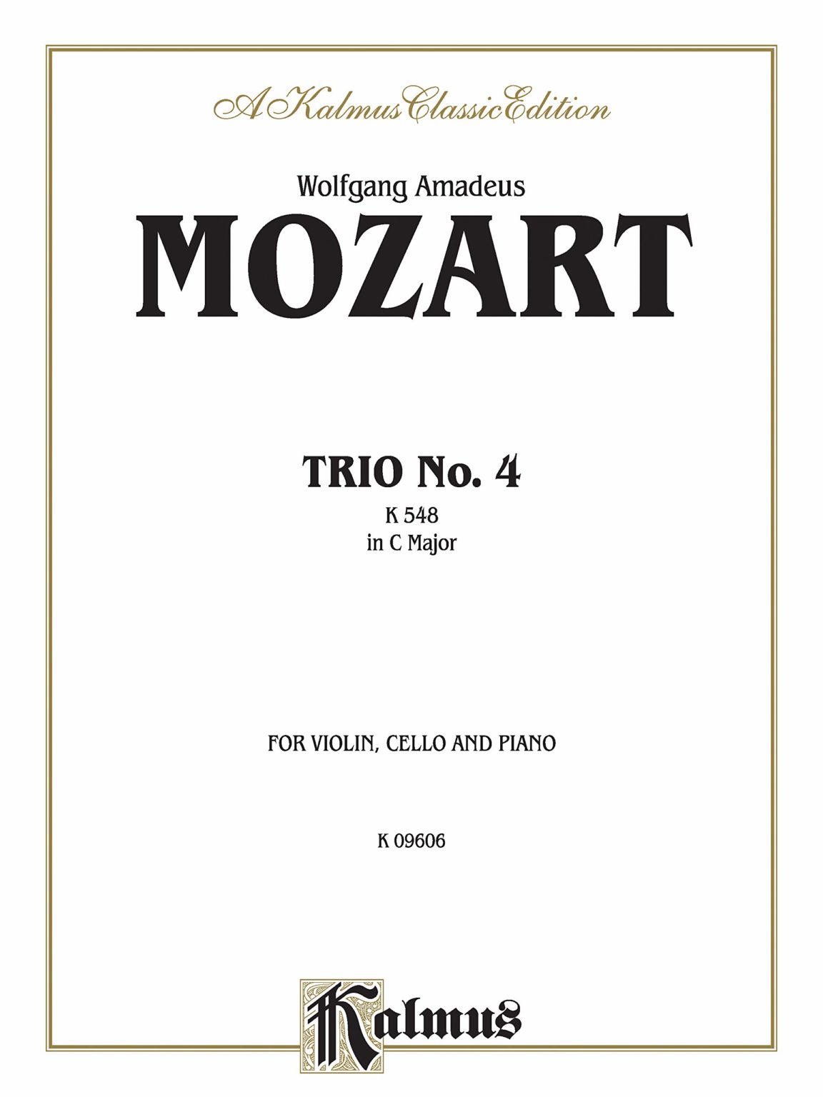 Trio No.IV. Wolfgang Amadeus Mozart