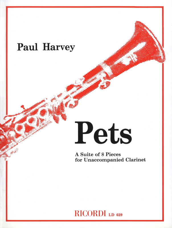 Pets (1979) para clarinete solo. Paul Harvey
