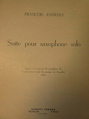 Suite (1973) para saxofón solo. Francois Daneels