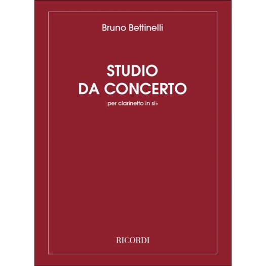 Studio da Concerto per Clarinetto (1971) Bruno Bettinelli