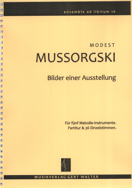 Bilder einer Ausstellung. - Tableaux d'une Exposition para saxofón. Modest Mussorgsky